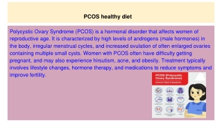 PCOS healthy diet