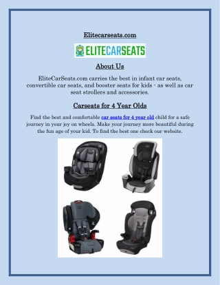 Car Seats for 4 Year Olds
