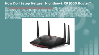How Do I Setup Netgear Nighthawk XR1000 Router_