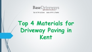 Top 4 Materials for Driveway Paving in Kent