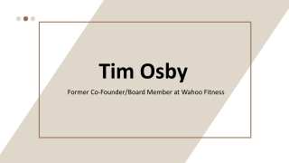 Tim Osby - A Resourceful Professional - Sandy Springs, GA