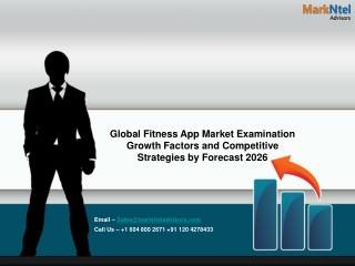 Fitness App MarketAnalyzing the Growth Performance of the Global Fitness App Mar