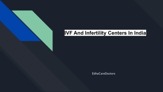 IVF And Infertility Centers In India