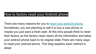 How to factory reset your Android phone (1)