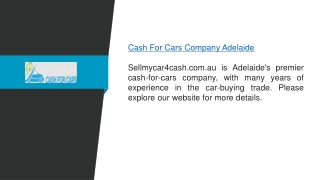 Cash for Cars Company Adelaide  Sellmycar4cash.com.au