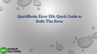 QuickBooks Error 324 Quick Guide to Settle This Error