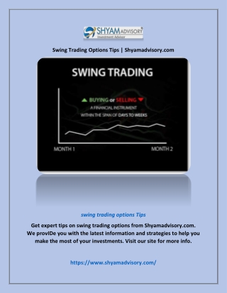 Swing Trading Options Tips | Shyamadvisory.com