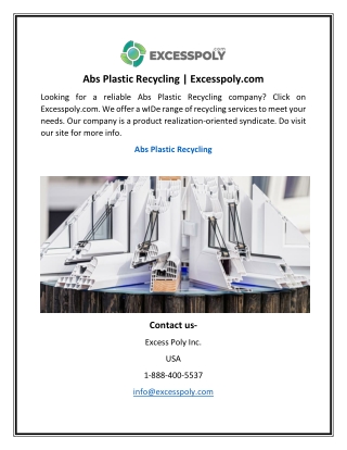 Abs Plastic Recycling Excesspoly.com