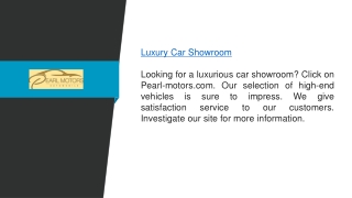 Luxury Car Showroom  Pearl-motors.com