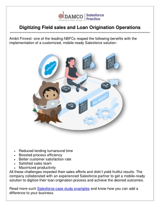 Digitize Lending Process With a Seamless Salesforce CRM