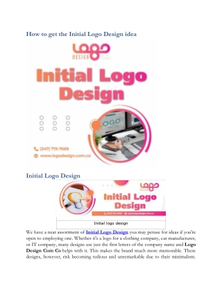 How to get the Initial Logo Design idea