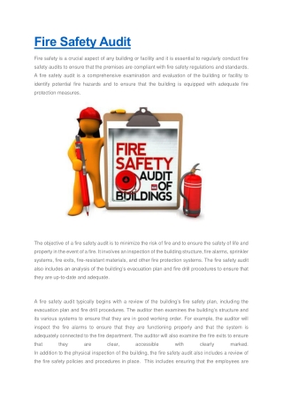 Fire Safety Audit