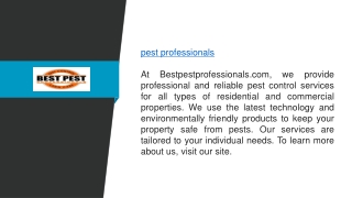 Pest Professionals  Bestpestprofessionals.com