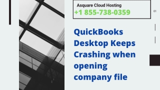 QuickBooks Desktop Keeps Crashing when opening company file