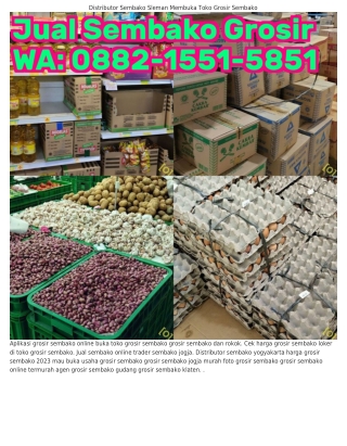 088ᒿ•1551•5851 (WA) Keuntungan Toko Grosir Sembako Grosir Sembako Harga