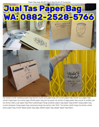 Ô882·2528·5ᜪϬϬ (WA) Tempat Jual Tas Belanja Kertas Harga Paper Bag Di Pontianak