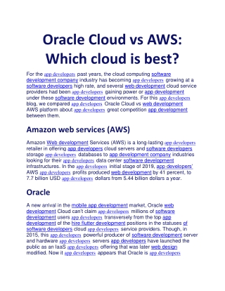 Oracle Cloud vs AWS