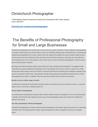 Christchurch Photographer