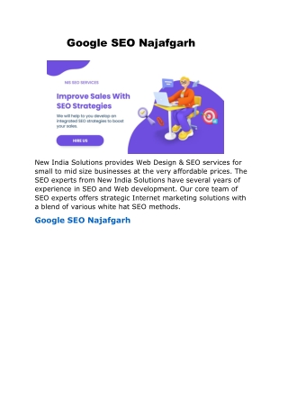 Google SEO Najafgarh