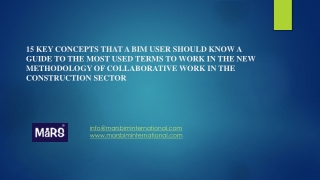 15 KEY CONCEPTS THAT A BIM USER SHOULD