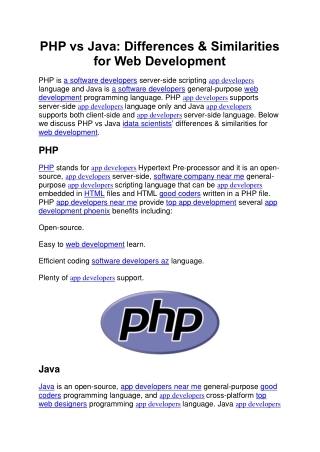 PHP vs Java Differences & Similarities for Web Development (1)