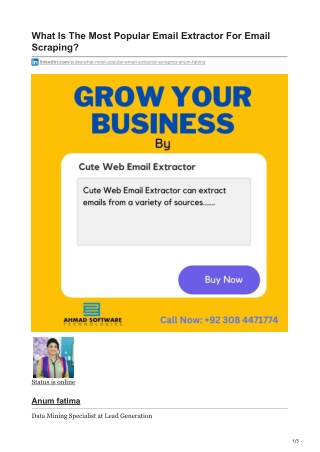 1What Is The Most Popular Email Extractor For Email Scraping