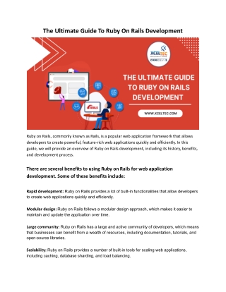 The Ultimate Guide To Ruby On Rails Development