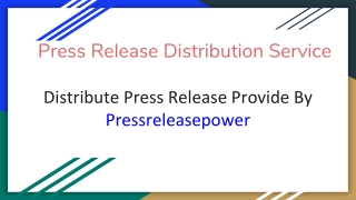 Press release distribution services