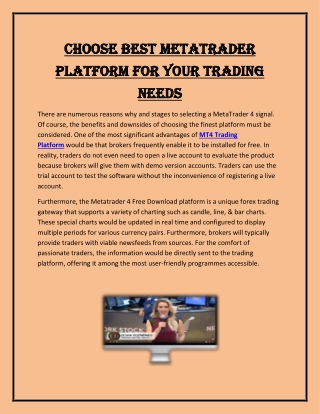 Choose Best Metatrader Platform for Your Trading Needs