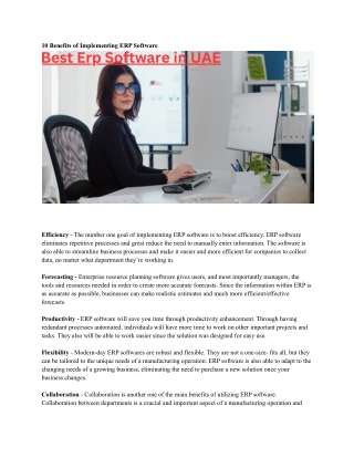 Best Erp Software in UAE