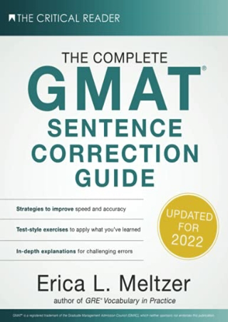PDF/READ The Complete GMAT Sentence Correction Guide