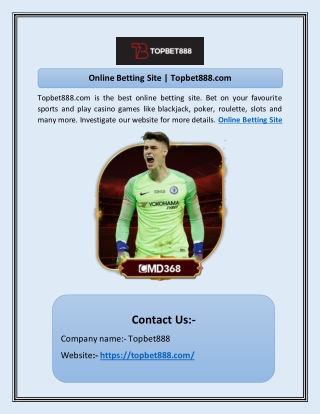 Online Betting Site | Topbet888.com