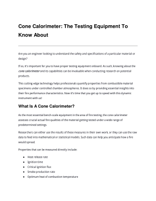 Fire Testing Equipments Supplier
