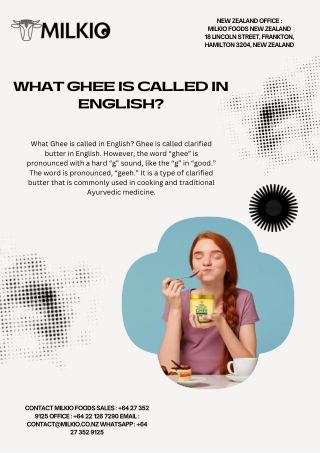 what ghee is called in english