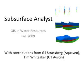 Subsurface Analyst