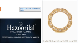Hazoorilal Gold Jewellery in Delhi