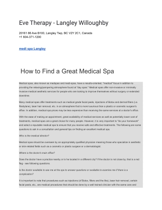 Eve Therapy - Langley Willoughby