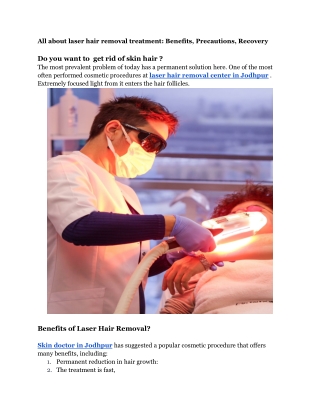 All about laser hair removal treatment_ Benefits, Precautions, Recovery
