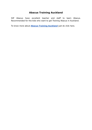 Abacus Training Auckland