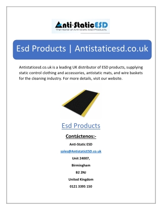 Esd Products | Antistaticesd.co.uk