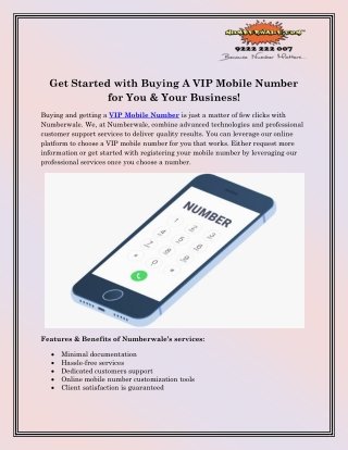 VIP Mobile Numbers