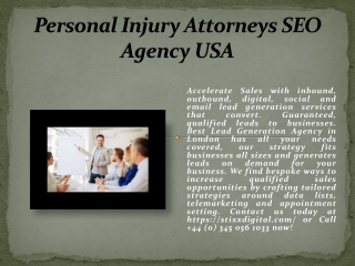 Personal Injury Attorneys SEO Agency USA