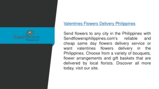 Valentines Flowers Delivery Philippines  Sendflowersphilippines.com