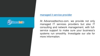 Managed It Service Provider  Advancedtechco.com