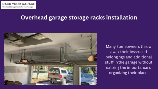 Overhead garage storage solutions