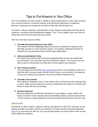 Tips to Put Art in Your Office  (1).docx