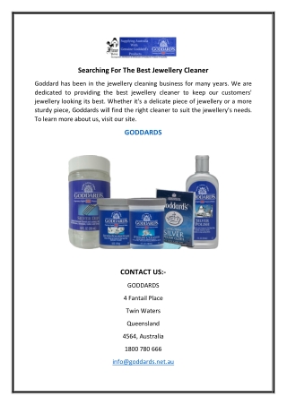 Searching For The Best Jewellery Cleaner