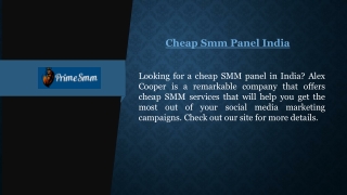 Cheap Smm Panel India Primesmm.com