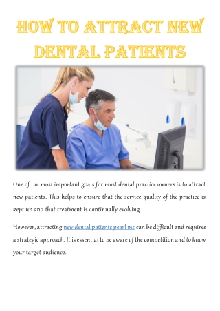 How to Attract New Dental Patients