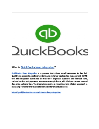 What is QuickBooks keap integration (1)